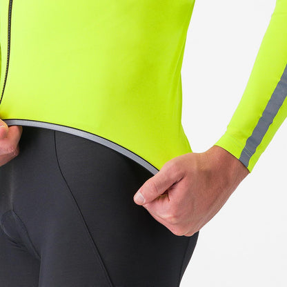 CASTELLI ULTRA RAIN CAPE ELECTRIC LIME/SILVER REFLEX