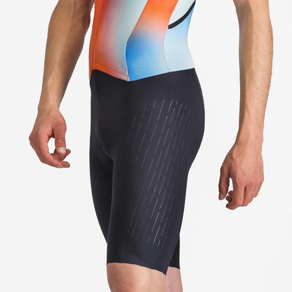 CASTELLI FREE SANREMO 3 SUIT SHORT SLEEVE PAPRIKA/WINTER SKY-BLACK