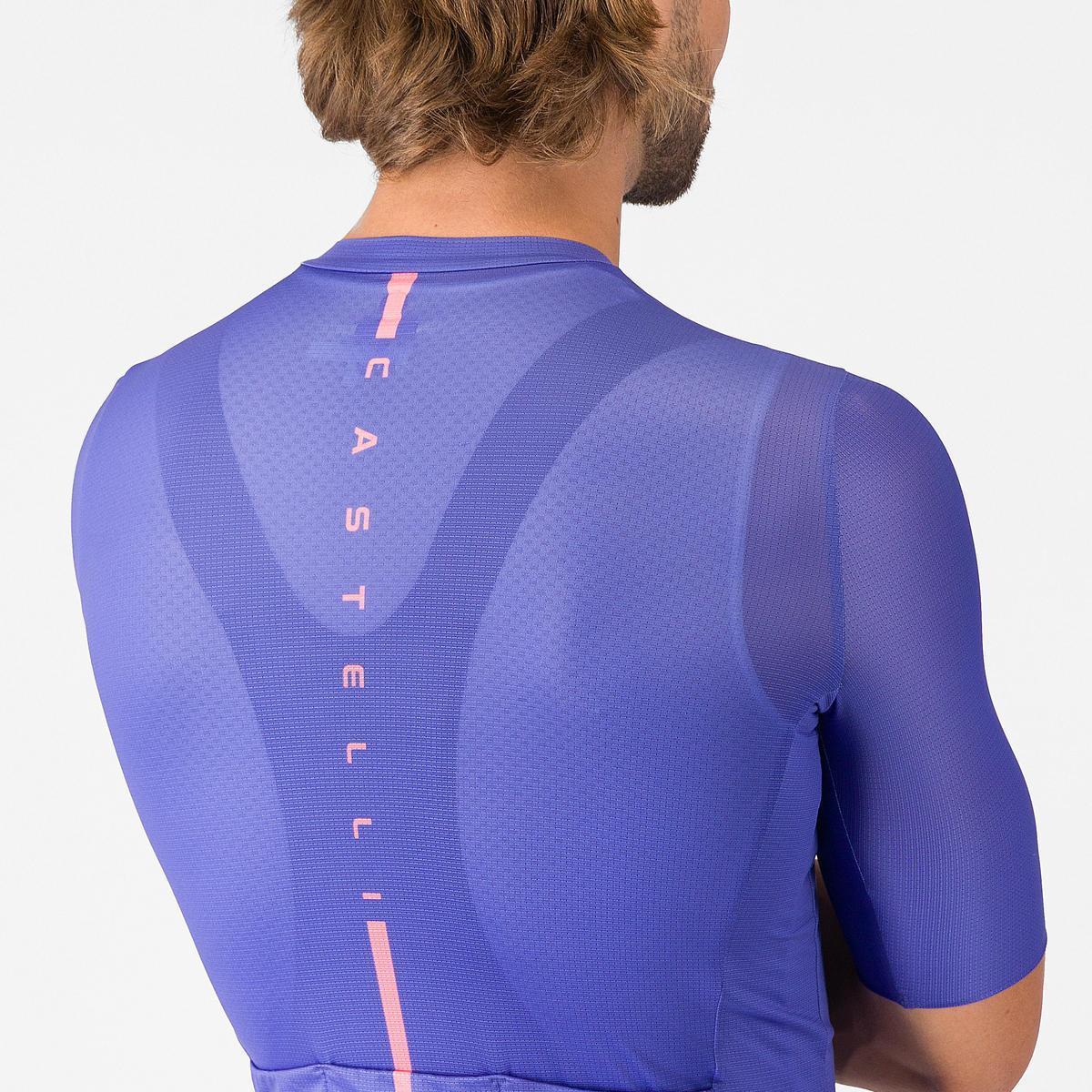 CASTELLI DRITTONE LOGO JERSEY ULTRAVIOLET/ROSA GIRO