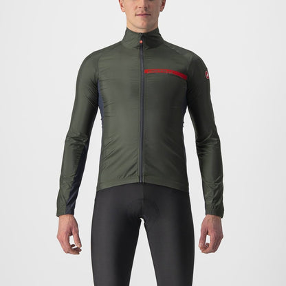 CASTELLI SQUADRA STRETCH JACKET MILITARY GREEN/DARK GRAY