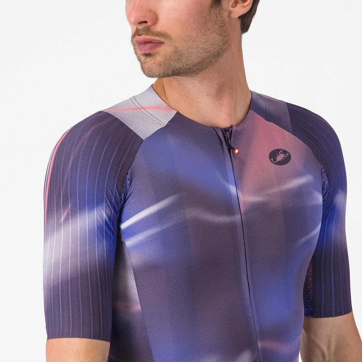 CASTELLI AERO RACE 8S JERSEY NIGHT SHADE/ROSA GIRO