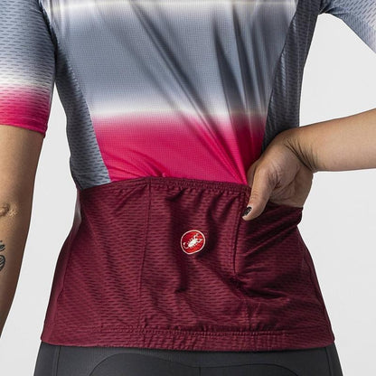 CASTELLI DOLCE JERSEY LIGHT STEEL BLUE & BORDEAUX