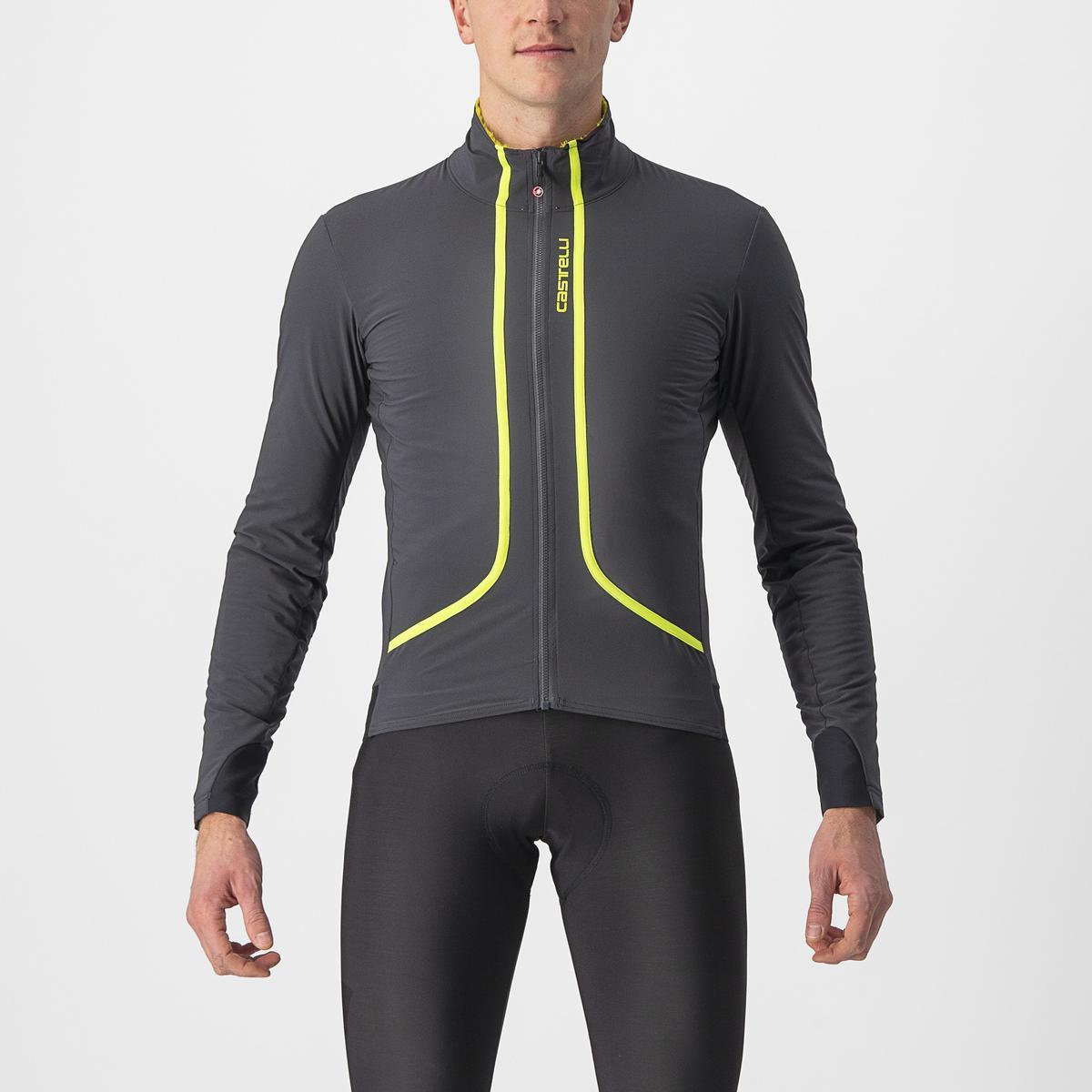 CASTELLI FLIGHT JACKET AIR DARK GRAY/ELECTRIC LIME