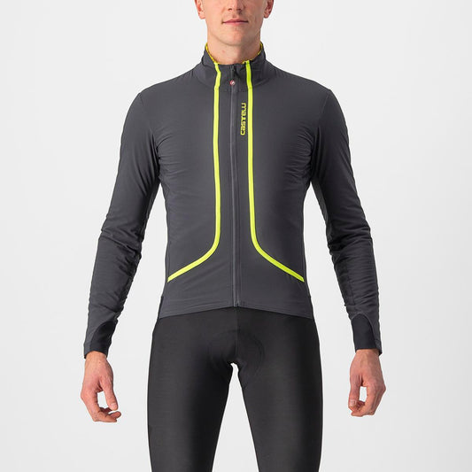 CASTELLI FLIGHT JACKET AIR DARK GRAY/ELECTRIC LIME