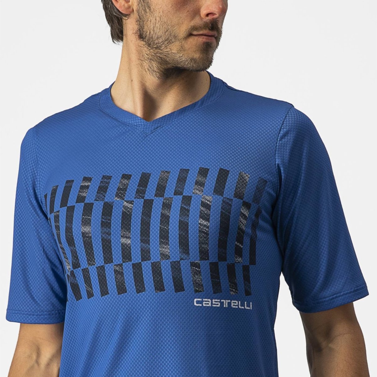 CASTELLI TRAIL TECH TEE COBALT BLUE/SAVILE BLUE-SILVER