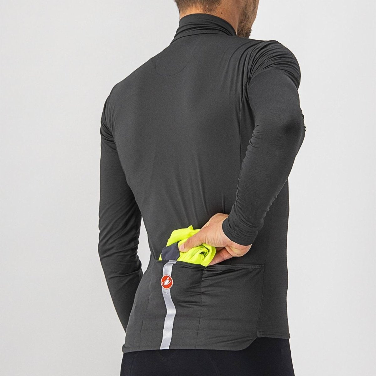 CASTELLI SQUADRA STRETCH JACKET YELLOW FLUO/DARK GREY