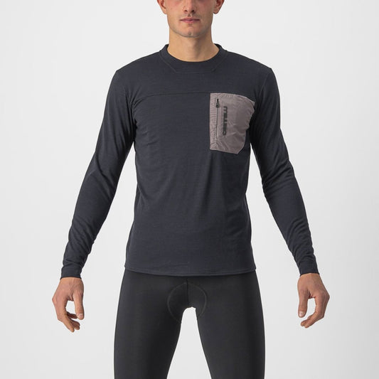 CASTELLI UNLIMITED MERINO LONG SLEEVE LIGHT BLACK/NICKEL GRAY