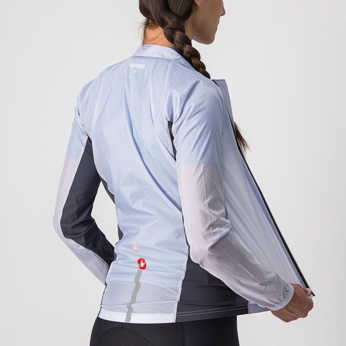 CASTELLI SQUADRA STRETCH WOMENS JACKET SILVER GRAY/DARK GRAY