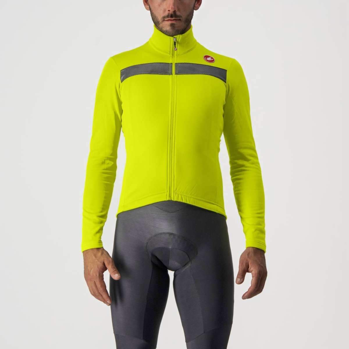 CASTELLI PURO 3 JERSEY FZ ELECTRIC LIME/SILVER REFLEX