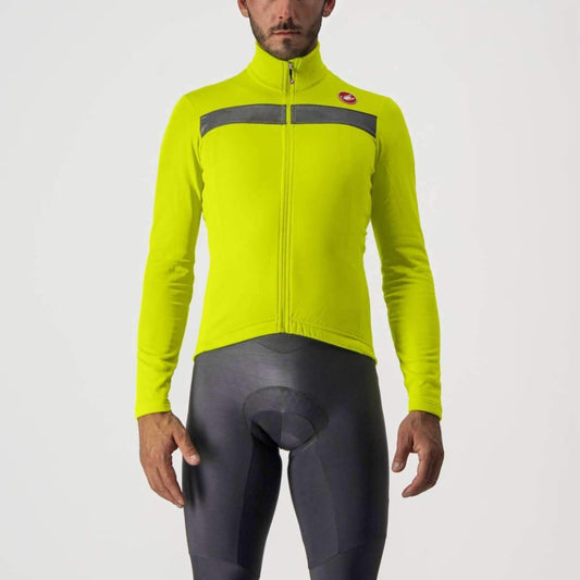 CASTELLI PURO 3 JERSEY FZ ELECTRIC LIME/SILVER REFLEX