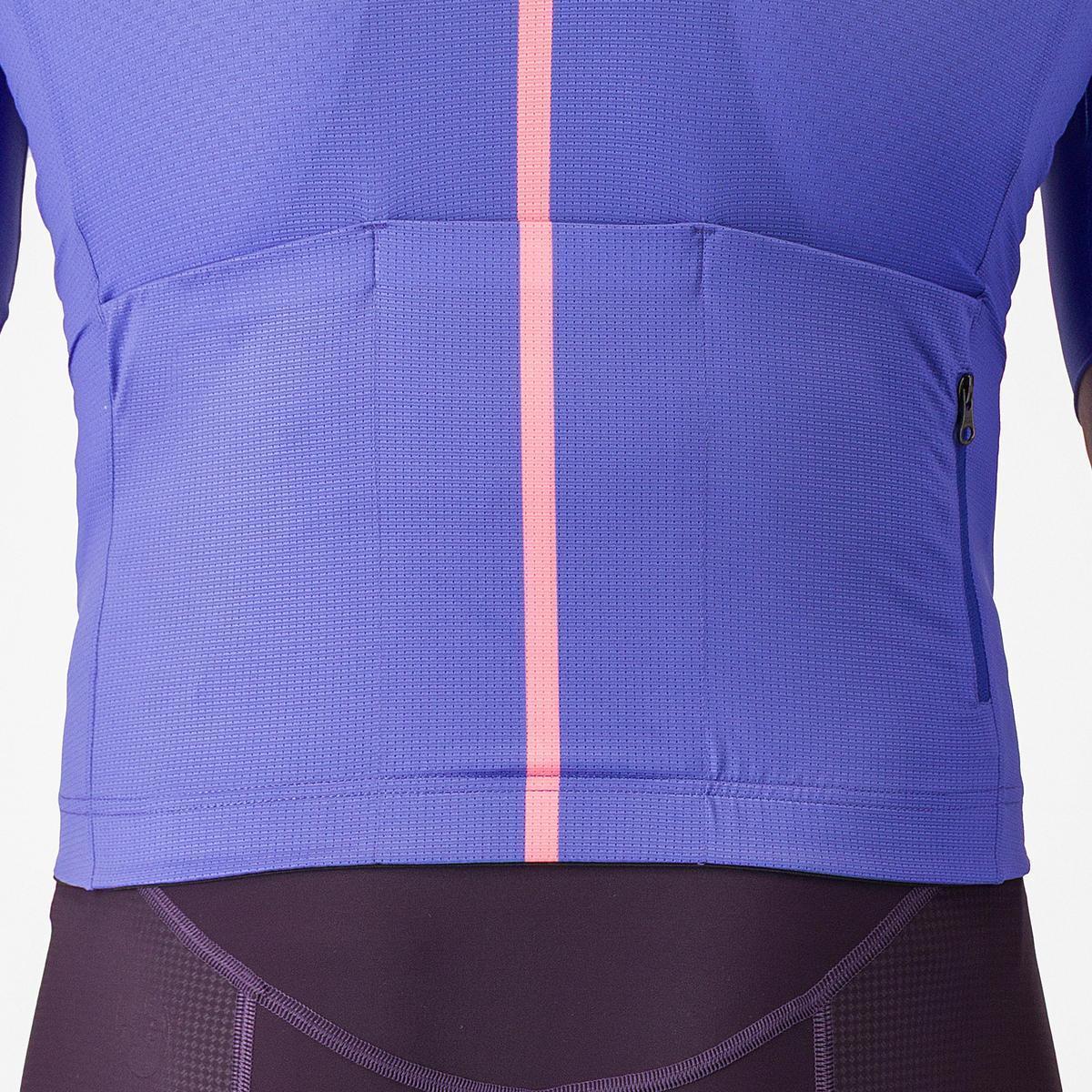 CASTELLI DRITTONE LOGO JERSEY ULTRAVIOLET/ROSA GIRO