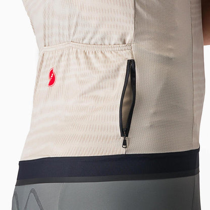 CASTELLI UNLIMITED ENDURANCE JERSEY SILVER MOON/ORANGE RUST