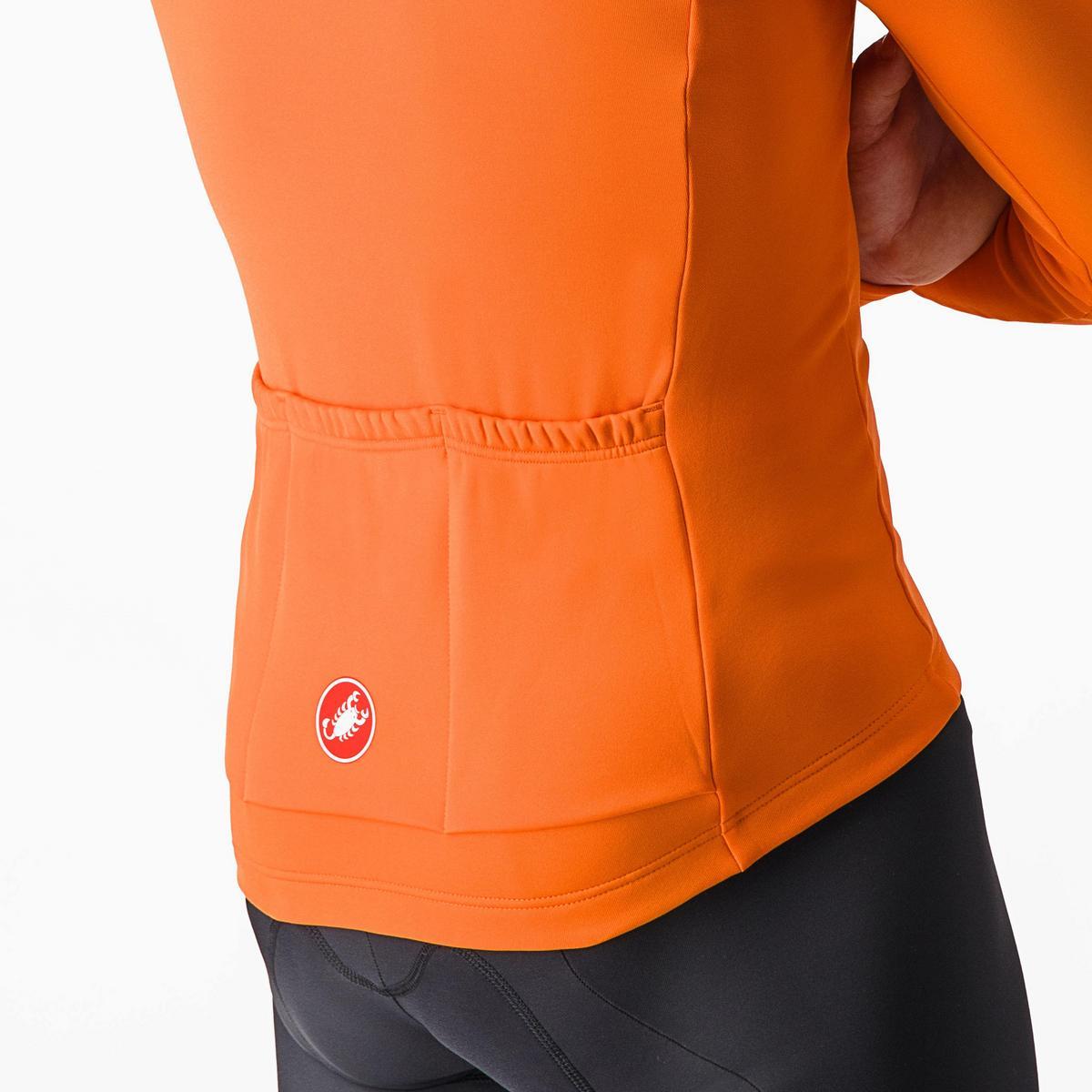 CASTELLI ENTRATA THERMAL JERSEY RED ORANGE/URBAN GRAY