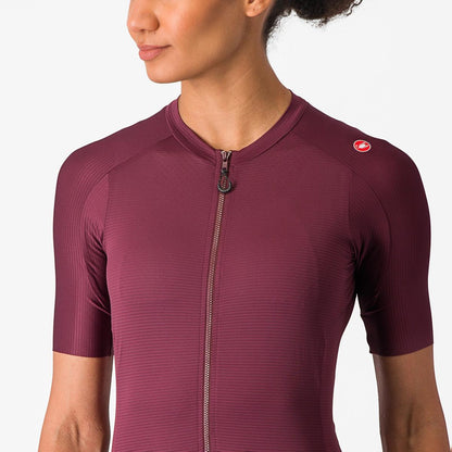 CASTELLI ESPRESSO  WOMENS JERSEY DEEP BORDEAUX/DEEP BORDEAUX