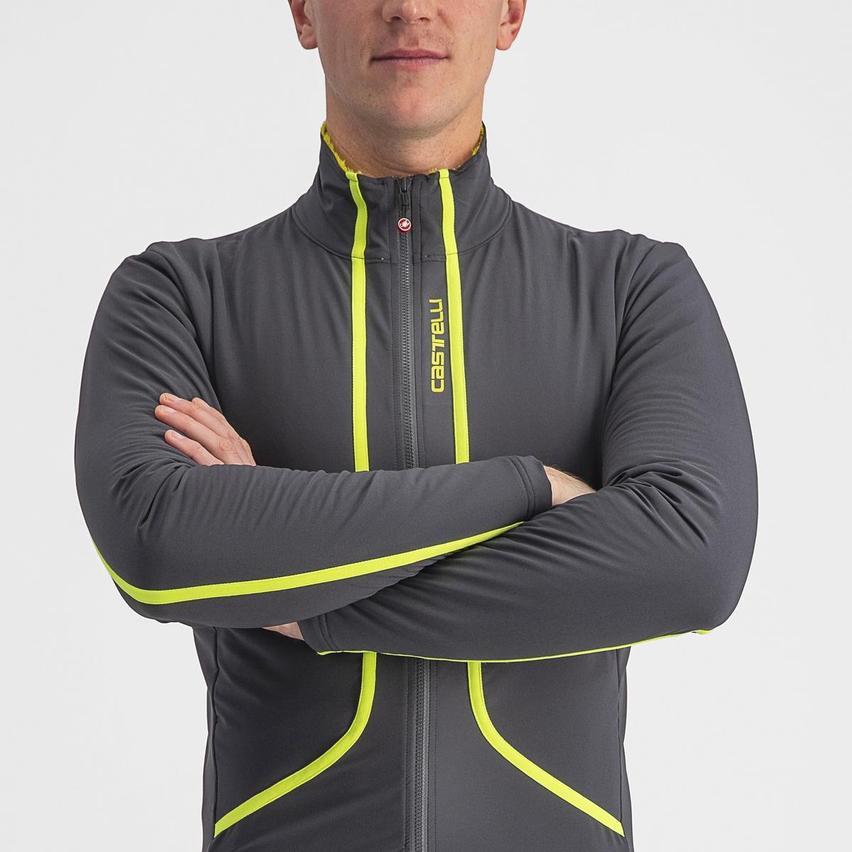 CASTELLI FLIGHT JACKET AIR DARK GRAY/ELECTRIC LIME