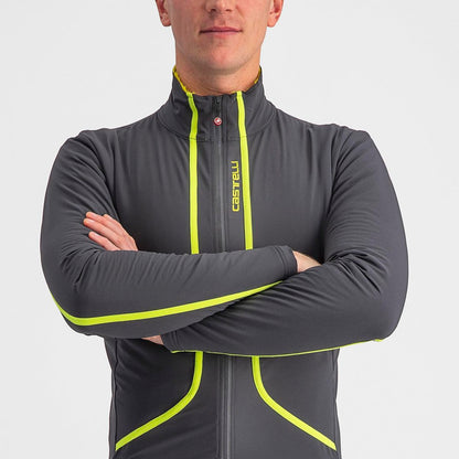 CASTELLI FLIGHT JACKET AIR DARK GRAY/ELECTRIC LIME