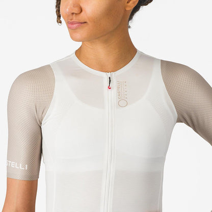 CASTELLI CORRETTO WOMENS JERSEY IVORY/CLAY-BLACK