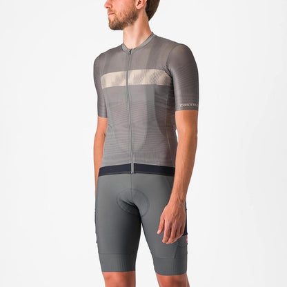 CASTELLI UNLIMITED ENDURANCE JERSEY GUNMETAL GRAY/CLAY