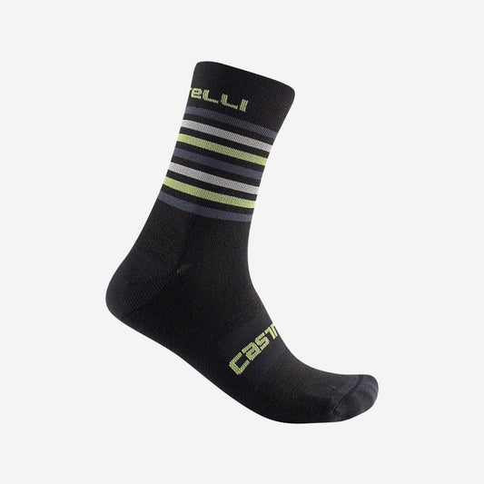 CASTELLI GREGGE 15 SOCK BLACK/DARK GRAY