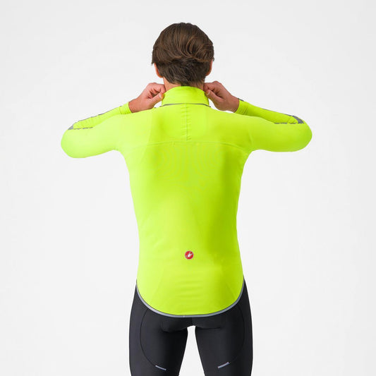 CASTELLI ULTRA RAIN CAPE ELECTRIC LIME/SILVER REFLEX
