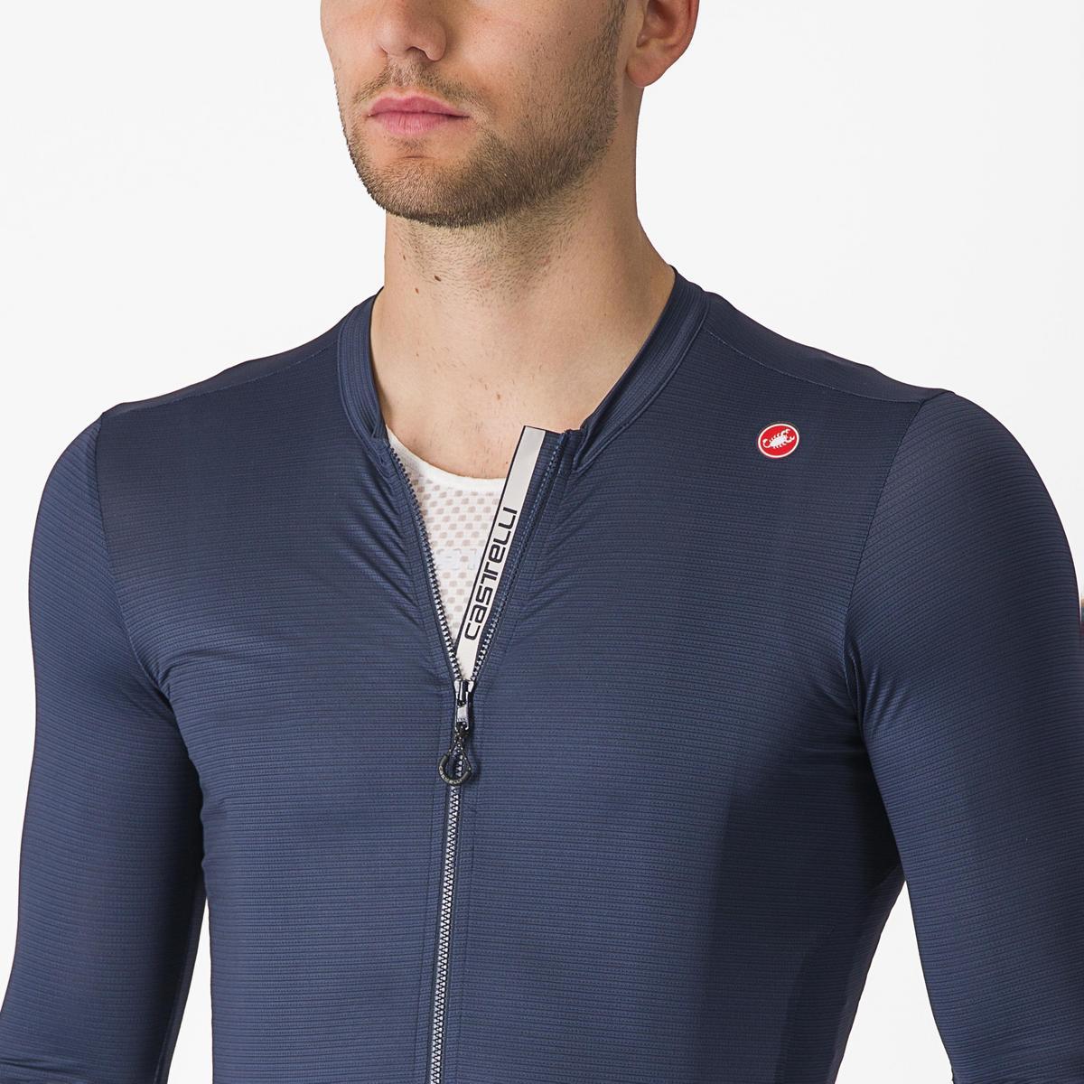 CASTELLI ESPRESSO LS JERSEY BELGIAN BLUE/SILVER MOON