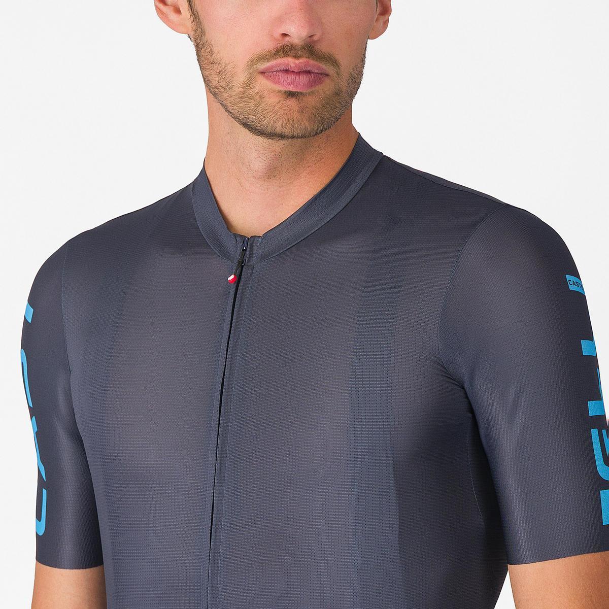 CASTELLI ENTRATA APEX JERSEY TWILIGHT BLUE/NEON COBALT