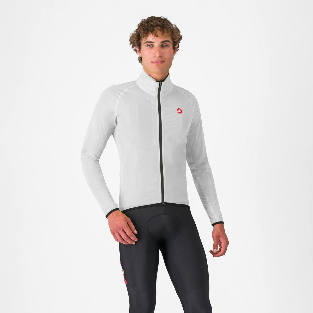 CASTELLI SQUALL SHELL JACKET SILVER GRAY/BLACK