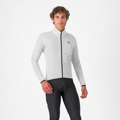 CASTELLI SQUALL SHELL JACKET SILVER GRAY/BLACK
