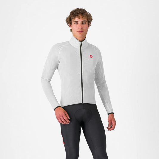CASTELLI SQUALL SHELL JACKET SILVER GRAY/BLACK
