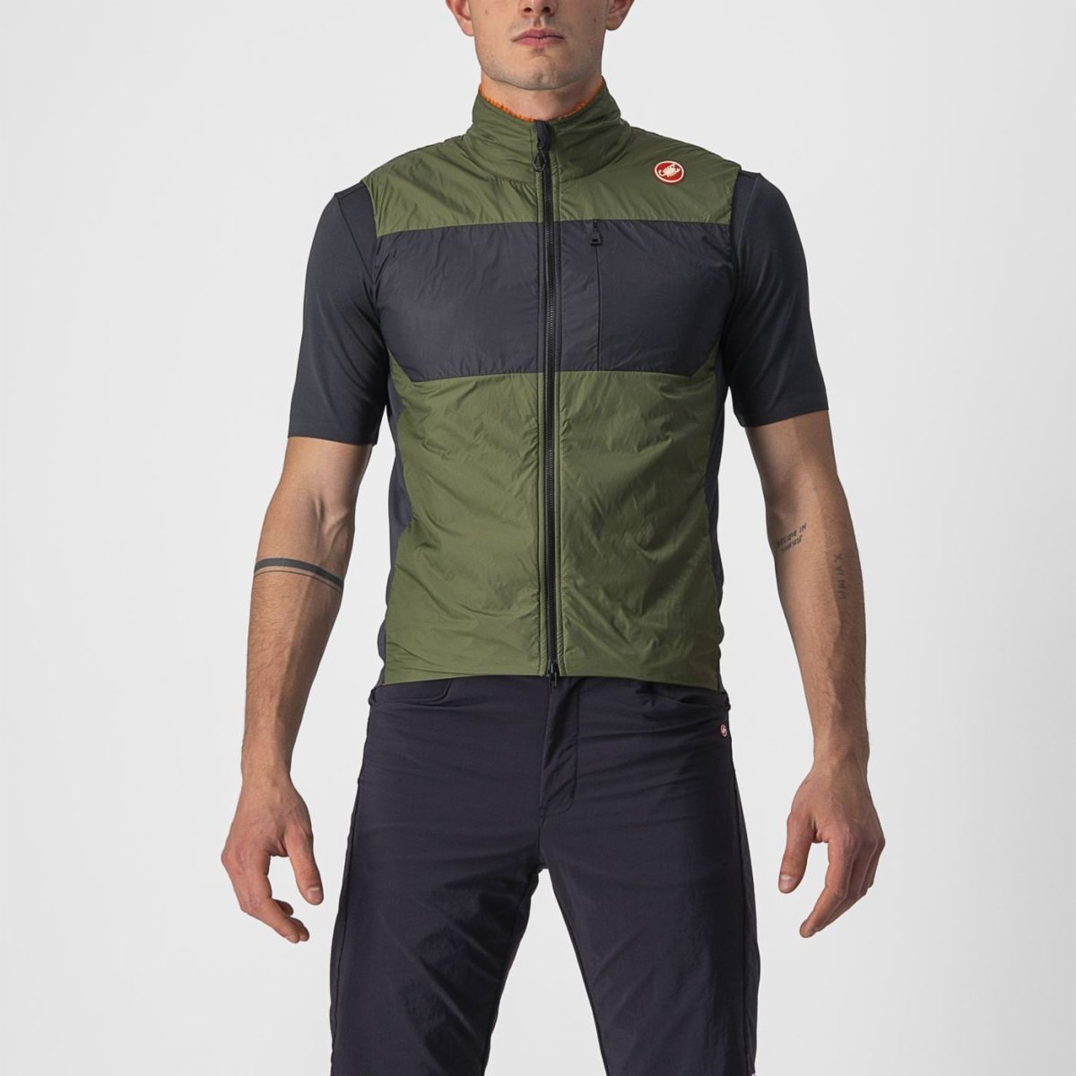 CASTELLI UNLIMITED PUFFY VEST LIGHT MILITARY GREEN/DARK GRAY
