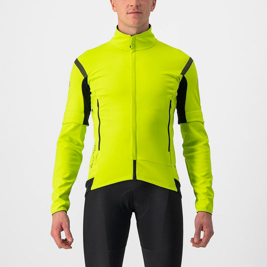 CASTELLI PERFETTO RoS 2 CONVERTIBLE JACKET ELECTRIC LIME/DARK GRAY