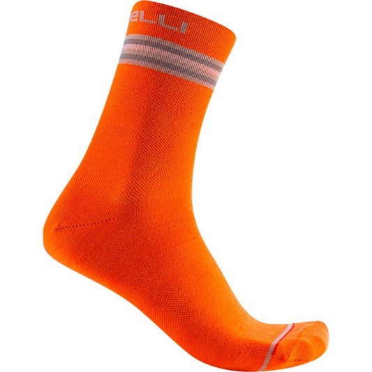 CASTELLI GO W 15 SOCK MELON/NICKEL GRAY