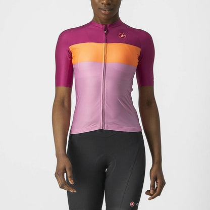 CASTELLI AERO PRO WOMENS JERSEY PINK & CORAL FLASH-MAGENTA
