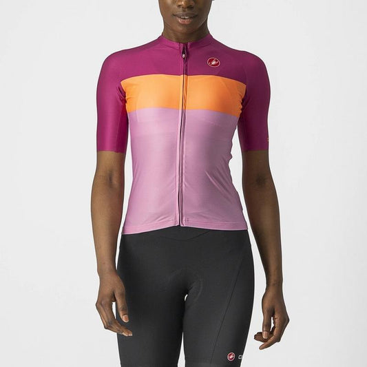 CASTELLI AERO PRO WOMENS JERSEY PINK & CORAL FLASH-MAGENTA