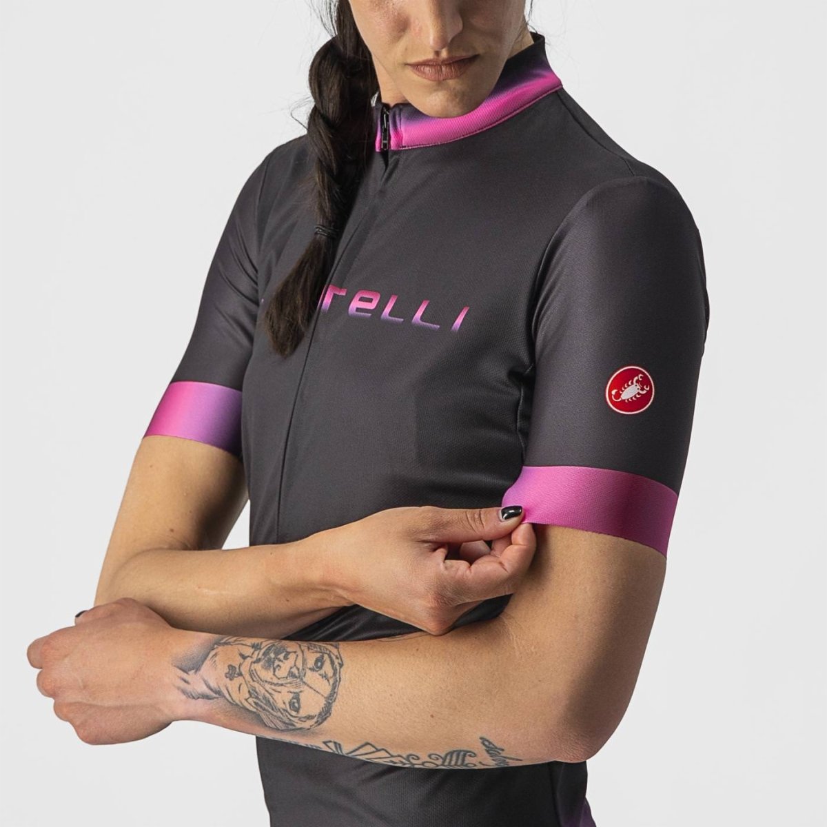 CASTELLI GRADIENT JERSEY LIGHT BLACK