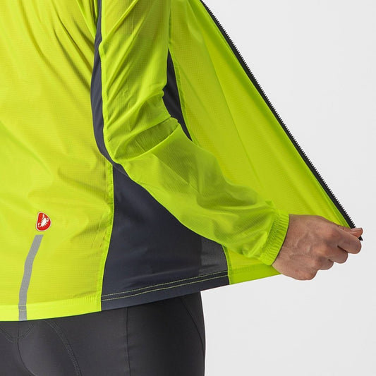 CASTELLI SQUADRA STRETCH W JACKET ELECTRIC LIME/DARK GRAY