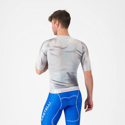 CASTELLI AERO RACE 8S JERSEY SILVER GRAY/SMOKY GRAY