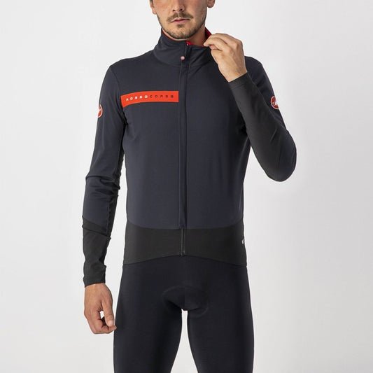 CASTELLI BETA RoS JACKET LIGHT BLACK/RED