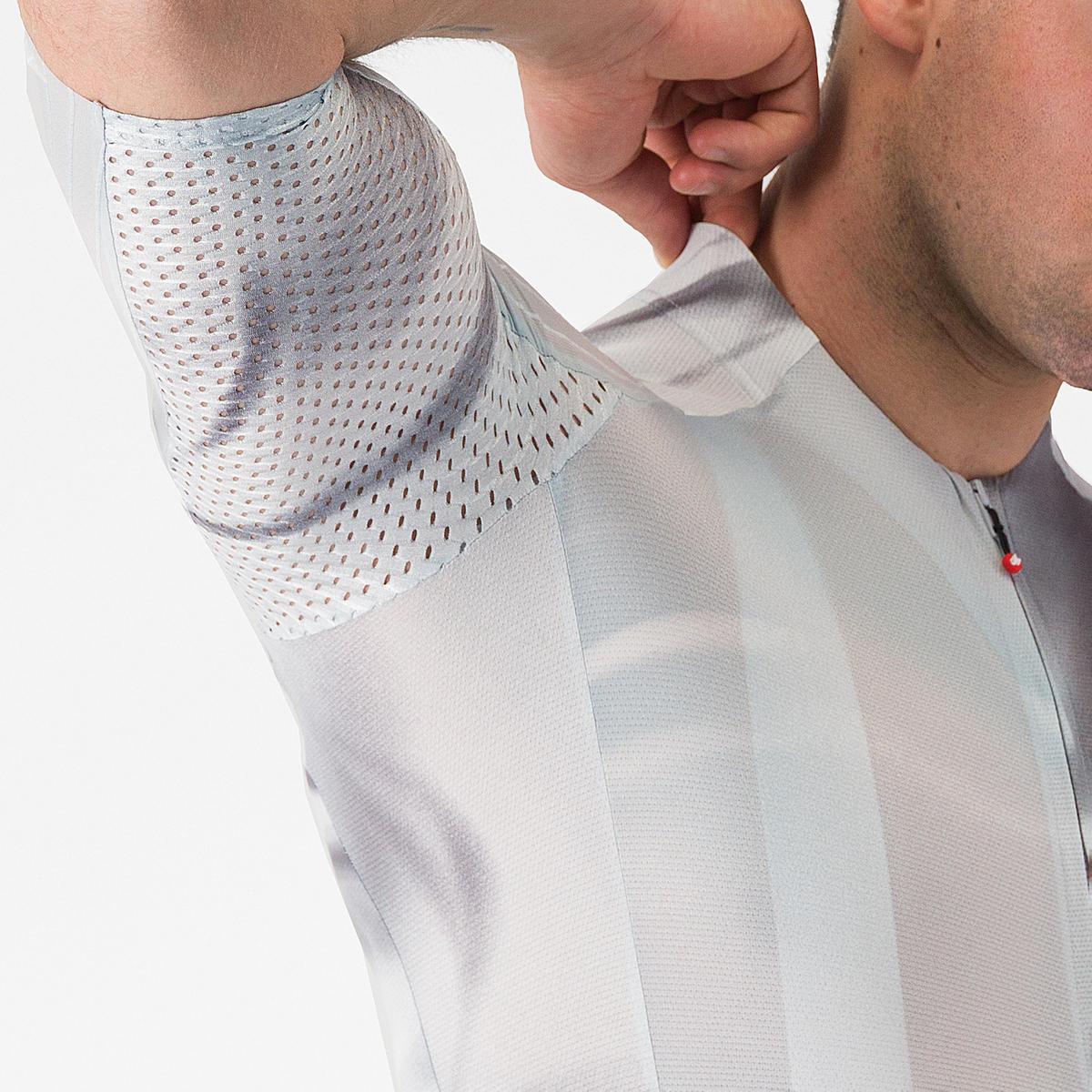 CASTELLI AERO RACE 8S JERSEY SILVER GRAY/SMOKY GRAY