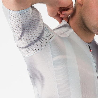 CASTELLI AERO RACE 8S JERSEY SILVER GRAY/SMOKY GRAY